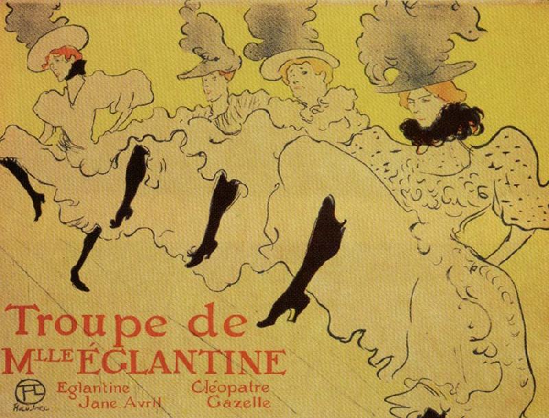 Henri  Toulouse-Lautrec Miss Eglantine's Troupe oil painting picture